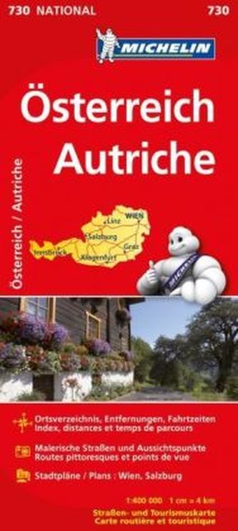 Michelin Karte Österreich. Autriche