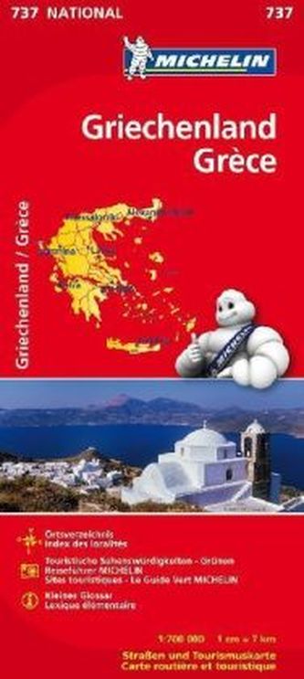 Michelin Karte Griechenland. Grèce