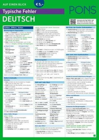 PONS Auf einen Blick Typische Fehler Deutsch
