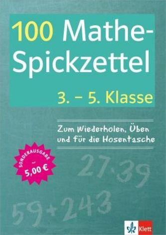 100 Mathe-Spickzettel, 3.-5. Klasse