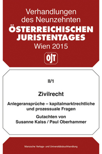 19. Österreichischer Juristentag 2015 Zivilrecht