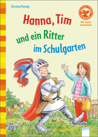 Hanna, Tim und ein Ritter im Schulgarten