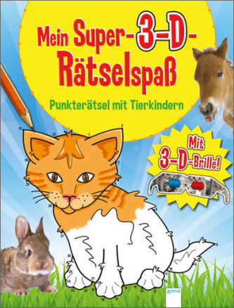 Punkterätsel mit Tierkindern - Mein Super-3-D-Rätselspaß