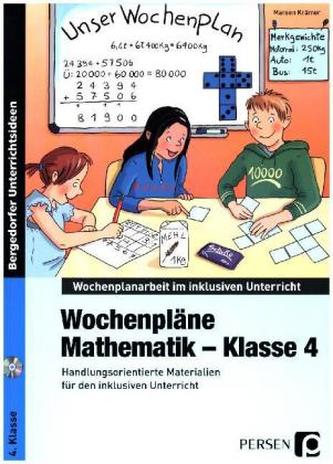 Wochenpläne Mathematik - Klasse 4, m. CD-ROM