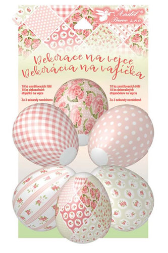 Smršťovací dekorace na vejce dekupáž 10ks
