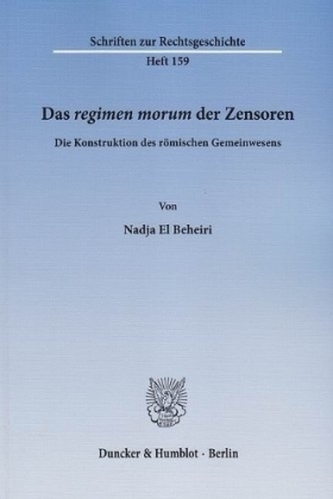 Das regimen morum der Zensoren