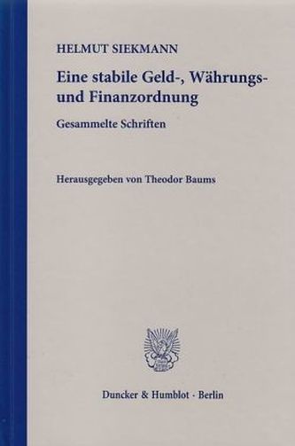 Eine stabile Geld-, Währungs- und Finanzordnung