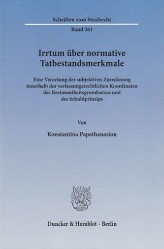 Irrtum über normative Tatbestandsmerkmale