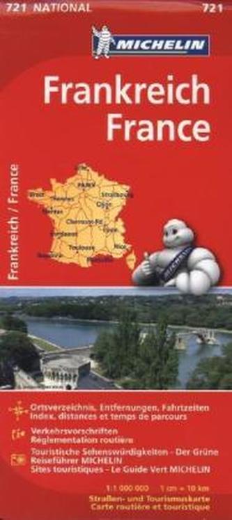 Michelin Karte Frankreich. France