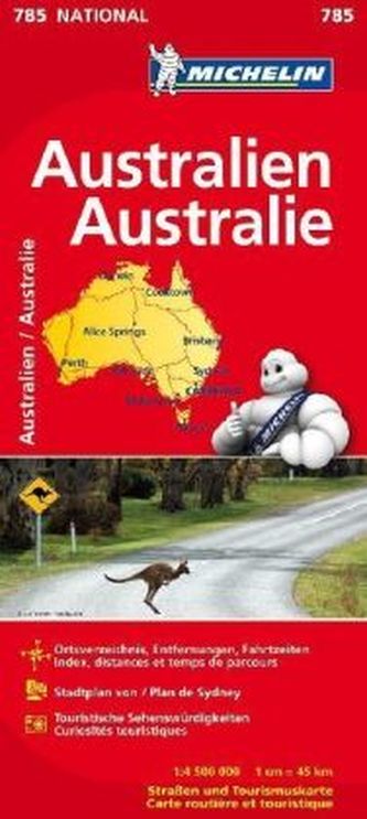 Michelin Karte Australien. Australie