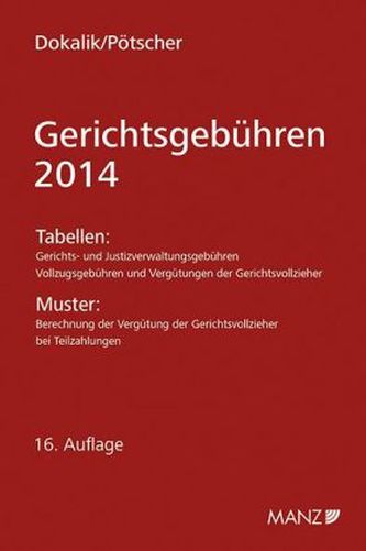 Gerichtsgebühren 2014 (f. Österreich)