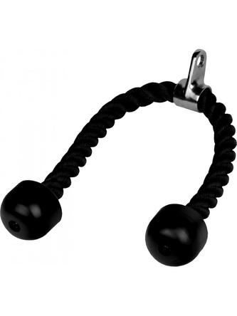 Tricepsové lano triceps rope 4041 - černá/černočervená