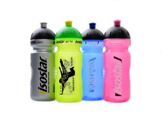 Isostar cyklistická lahev 650ml bidon - neon žluto zelená