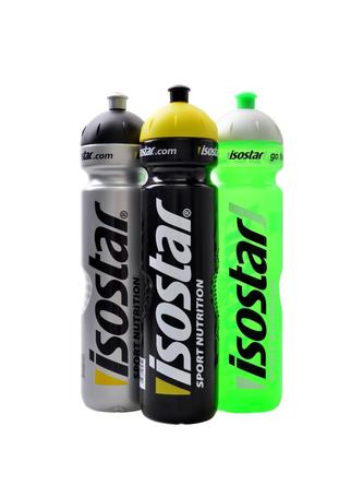 Isostar cyklistická lahev se špuntem 1000ml - fluorescent zelená