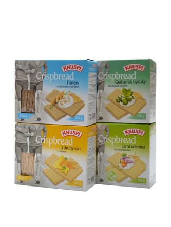 Knuspi crispbread 150 g - 3 druhy sýra