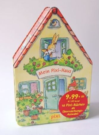 Mein Pixi-Haus, 16 Pixi-Bücher und Blechdose in Haus-Form
