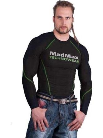 Kompresní triko MSW902 compression long - black/dark green XXL