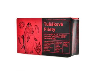 Tuňákové filety s jablky rajčetem a piri 120g
