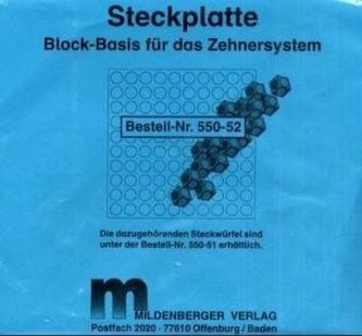 Steckplatte (zu Steckwürfel, allseitig steckbar)