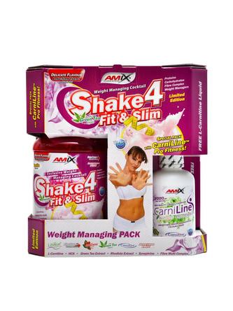 Shake 4 Fit & Slim 1000 g + Carniline 480 ml - vanilka Shake 4 Fit & Slim 1000 g + Carniline 480 ml - vanilka