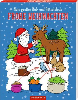 Mein großer Mal- und Rätselblock Frohe Weihnachten