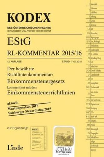 KODEX EStG Richtlinien-Kommentar 2015/16 (f. Österreich)