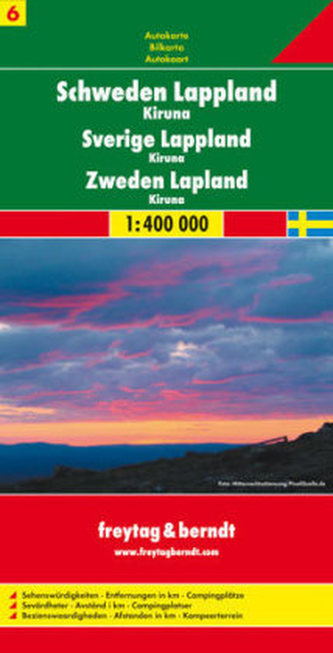 AK 06612 Švédsko 6. Laponsko Kiruna 1:400 000 / automapa