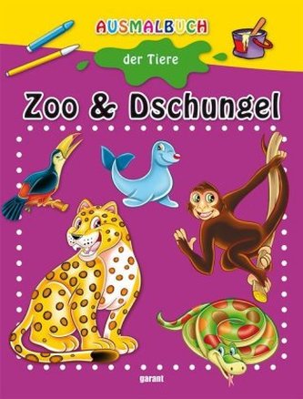 Ausmalbuch der Tiere - Zoo und Dschungel