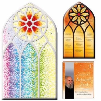 Advent Zeit - ein meditativer Adventskalender, m. Begleitbuch. Kirchenfenster-Adventskalender, m. Begleitbuch 'AdventZeit'
