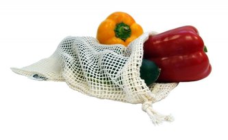 Casa Organica Síťovinový sáček - malý (1 ks) - z biobavlny, s utahovací šňůrkou