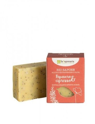 laSaponaria Tuhé olivové mýdlo BIO - Mák a cypřiš (100 g)