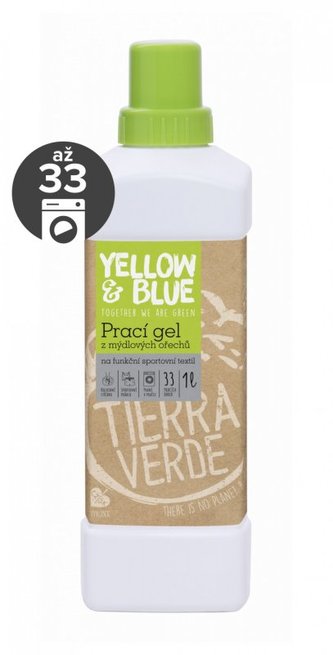 Yellow&Blue Prací gel na funkční textil (1 l) - bio, s přídavkem stříbra