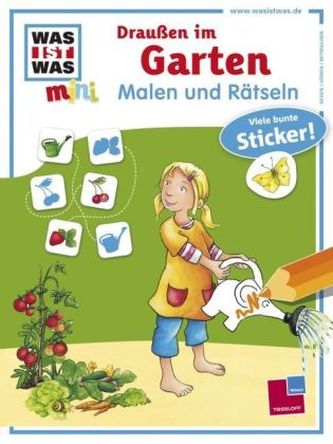 Draußen im Garten, Malen und Rätseln