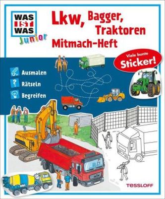 Lkw, Bagger, Traktoren, Mitmach-Heft