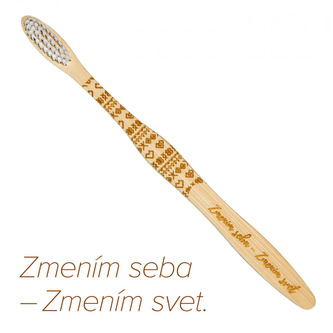 Mobake Motivační bambusový kartáček - \"Zmením seba...\" (extra soft) Mobake Motivační bambusový kartáček - \"Zmením seba...\" (extra soft)