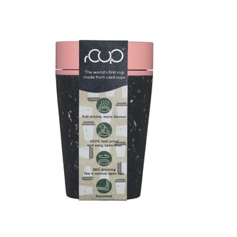 rCUP (227 ml) - černá/růžová - z jednorázových papírových kelímků