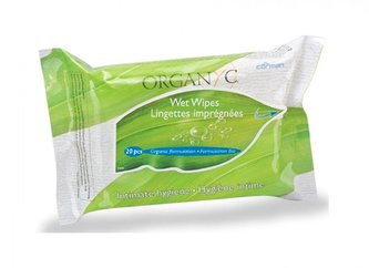 Organyc Vlhčené ubrousky pro intimní hygienu BIO (20 ks) - 100% z biobavlny