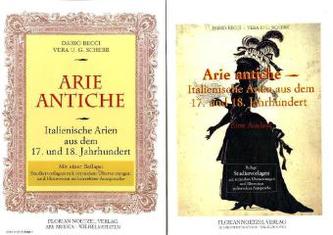 Arie Antiche, Gesang und Klavier, m. Beilage 'Studienvorlalgen'