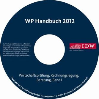 WP Handbuch 2012 Band I, Einzelplatzversion, CD-ROM. Bd.1