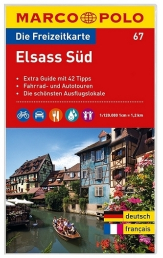 Die Freizeitkarte Elsass Süd. Alsace Sud