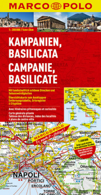 Itálie - Campania,Basilicata/mapa