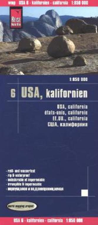 World Mapping Project Reise Know-How Landkarte USA 6, Kalifornien (1:850.000). USA, California. États-Unis, Calofornie. EE.UU.,