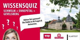 Wissensquiz Schwelm + Ennepetal + Gevelsberg (Spiel) Wissensquiz Schwelm + Ennepetal + Gevelsberg (Spiel)