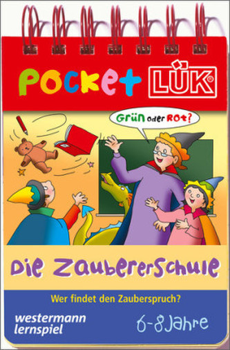 Spielblock Zaubererschule: Wer findet den Zauberspruch?