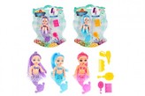 Panenka mořská panna s doplňky plast 12cm 3 druhy na kartě