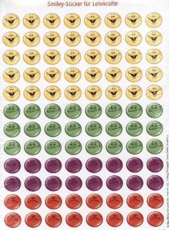 Smiley-Sticker für Lehrkräfte