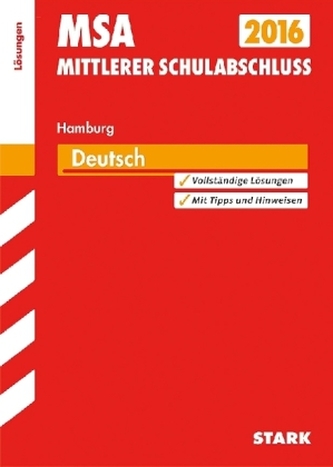 Mittlerer Schulabschluss 2016 - Deutsch, Hamburg, Lösungen