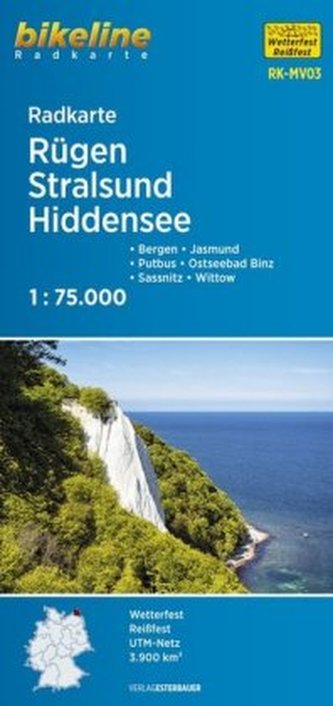Bikeline Radkarte Rügen, Stralsund, Hiddensee