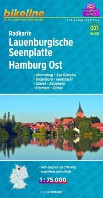 Bikeline Radkarte Lauenburgische Seenplatte, Hamburg Ost