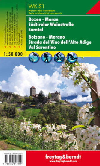 WKS 1 Bozen Meran 1:50 000 / turistická mapa